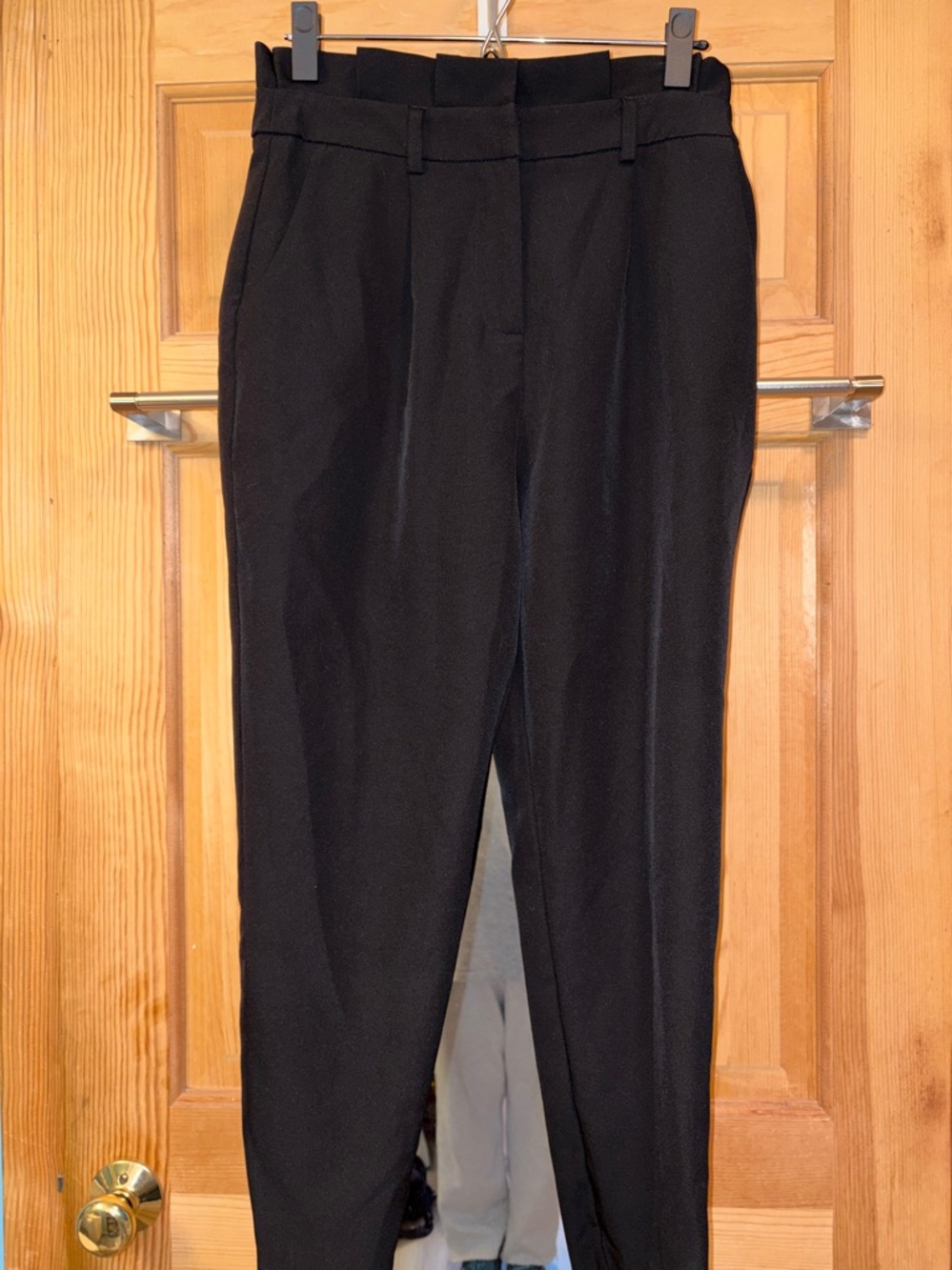 Lightweight Black Ruffled Waist Dress Pants  Sz M